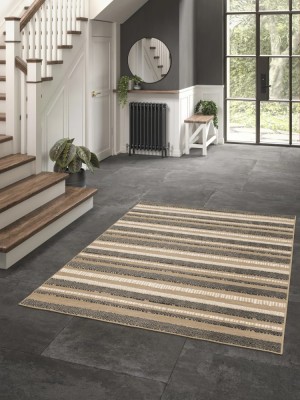 Covor Belgian, Rio 24521, Bej/Negru, Diverse Dimensiuni - 120x170 cm foto