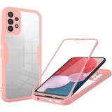 Cumpara ieftin Husa Samsung Galaxy A13 4G 360 grade silicon TPU transparenta Roz, Techsuit