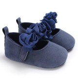 Pantofiori bleumarine cu trandafirasi (Marime Disponibila: 3-6 luni (Marimea 18