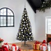 VidaXL Brazi artificiali de Crăciun cu suport Negru 180 cm PVC 3396477