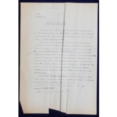 GEO BOGZA - MONUMENTUL DE LA ADUA - ARTICOL PENTRU ZIAR , DACTILOGRAFIAT , CU CORECTURILE, MODIFICARILE SI ADAUGIRILE OLOGRAFE ALE AUTORULUI , 1935