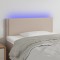 vidaXL Tăblie de pat cu LED, cappuccino, 80x5x78/88cm, piele ecologică 3121549