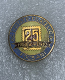 Insigna 25 ani activitate filatelica 1958-1983 Focsani