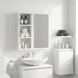 vidaXL Dulap de perete pentru baie Alb 20 x 10 x 50 cm Lemn prelucrat 889279