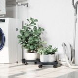 Carucioare pentru plante cu roti 2 buc. gri diametru 34cm 35kg GartenMobel Dekor, vidaXL