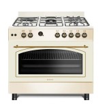 Aragaz Studio Casa FE90/60 Avena Rustic, 90cm, 4 Arzatoare Gaz+Electric, Grill, Rotisor, Fonta
