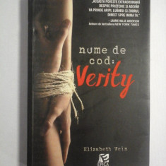 NUME DE COD VERITY (roman) - Elizabeth WEIN