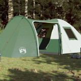 VidaXL Cort de camping pentru 6 persoane, verde, impermeabil