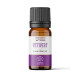 Ulei Esential Vetiver Bio 5ml Wooden Spoon - 100% Natural, Certificat Organic, Aroma Lemnoasa