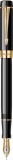 Stilou Parker Duofold Royal Black penita aur masiv