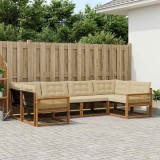 Cumpara ieftin Set de canapele de exterior 6 buc. 6-Locuri Natural si Bej