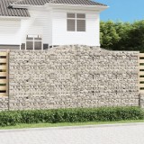 Cosuri gabion arcuite, 4 buc 400x50x200/220 cm, fier galvanizat GartenMobel Dekor, vidaXL