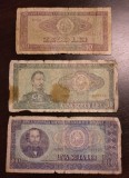 Lot 3 bancnote Romania - 10, 50 si 100 Lei 1966