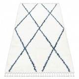 Covor UNION 3683 cremă si leasă Franjuri shaggy pletos, 120x170 cm