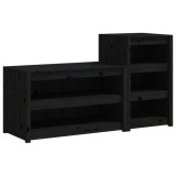 Dulapuri de bucatarie de exterior, 2buc., negru, lemn masiv pin