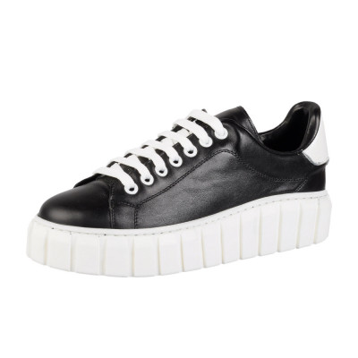 Pantofi sport dama din piele naturala Dyany Spirit, negru-alb - Fabricat &amp;icirc;n Bucovina foto