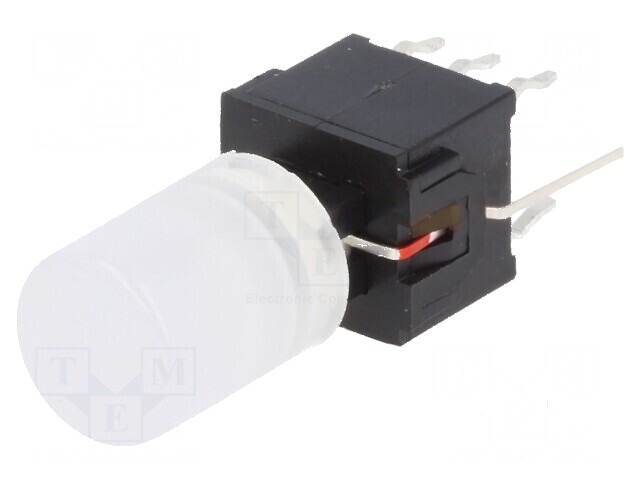 Micro&icirc;ntrerupător TACT DPDT 0,1A/30VDC THT fără roşie