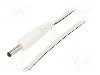 Cablu alimentare DC, cabluri, DC 4,0/1,7 mufa, alb, 0,5m, WEST POL - P40-TT-T035-050WH
