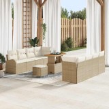 VidaXL Set de canapele pentru grădină 11 pcs Bej, crem 90 x 55 x 71 cm