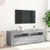 VidaXL Comodă TV cu lumini LED, gri sonoma, 120x35x40 cm 815685