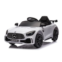 Masinuta electrica pentru copii, Mercedes AMG, 2x25W, card USB/TF, control volum, telecomanda, alb