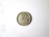 Rara! Peru 1/2 Dinero J1902 aUNC argint 900 cu patina frumoasa,eroare de batere surplus cifra 2,cel mai mic pret