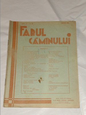 REVISTA FARUL CAMINULUI Anul II - Nr.10, MARTIE 1935 foto