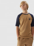 Tricou cu imprimeu pentru băieți - bej, 4F Sportswear