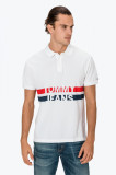 Cumpara ieftin Tricou polo barbati cu imprimeu cu logo alb, M, Tommy Jeans