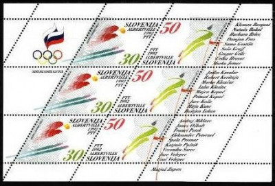 B1849 - Slovenia 1992 - Sport bloc neuzat,perfecta stare foto