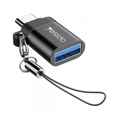 Adaptor OTG USB-C - USB-A Yesido GS06, Negru foto