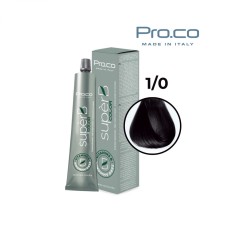 Vopsea de par profesionala fara amoniac SUPERB.COLOR 100 ml - Pro.Co - 1/0 NEGRU