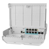 Cumpara ieftin Smart Switch outdoor, 8 x Gigabit (7 PoE in), 2 x SFP+ 10Gbps - Mikrotik CSS610-1Gi-7R-2S+OUT