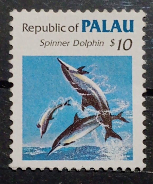 Palau 1986 delfini fauna marina pești serie 1v nestampilata