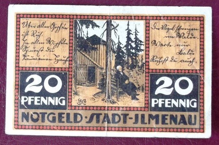 Germania notgeld 20 pfennig 1921 Ilmenau **
