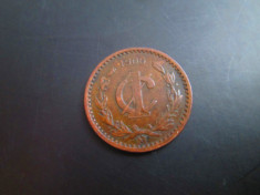 Mexic _ 1 centavos 1906 _ moneda din bronz foto