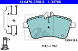 Set placute frana,frana disc MERCEDES A-CLASS (W169) (2004 - 2012) ATE 13.0470-2708.2