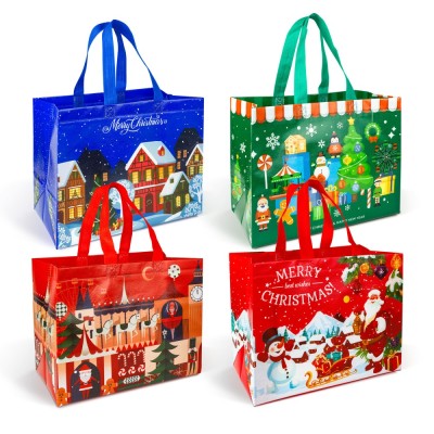 Punga decorativa pentru cadouri &amp;ndash; 31 x 25 x 17 cm &amp;ndash; 4 modele &amp;ndash; material textil netesut Best CarHome foto