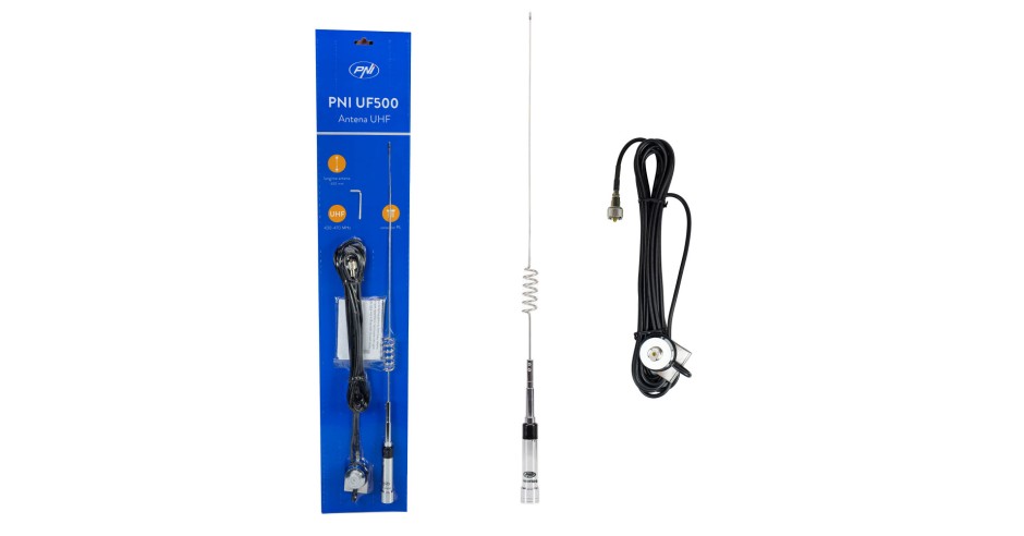 Antenne CB PNI Extra 45 cm 26-30MHz 150W fibre de verre avec embase