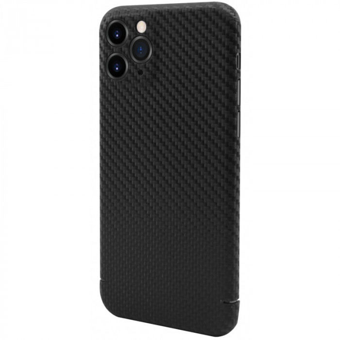 Husa Fibra Carbon Nevox pentru Apple iPhone 11 Pro Max, CarbonSeries, Neagra
