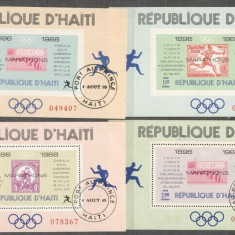 Haiti 1969 Sport, Olympics, 2 perf+2 imperf. sheets, used AE.005