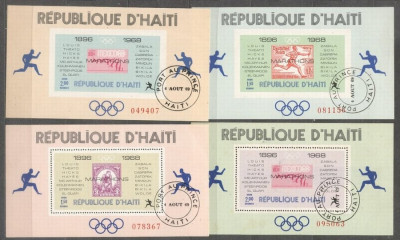 Haiti 1969 Sport, Olympics, 2 perf+2 imperf. sheets, used AE.005 foto