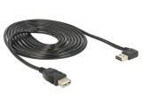 Cablu USB 2.0 DELOCK 3m Aurit 24AWG 28AWG 480Mbps Negru 83553