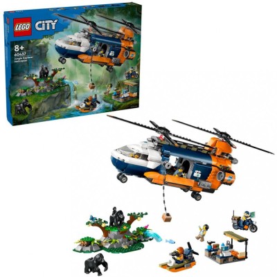 LEGO CITY ELICOPTERUL UNUI EXPLORATOR AL JUNGLEI LA TABARA DE BAZA 60437 foto