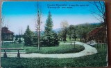 Carte postala, Ocnele Muresului, o parte din pacul bai, perioada interbelica