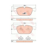 Placute frana Volvo Xc60, 05.2008-, Xc90 1, 06.2002-12.2014, Motorizare 2.0, TRW