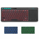 Tastatura multimedia wireless cu mouse pad, iluminata led rgb, usb, rii kombo, Rii tek