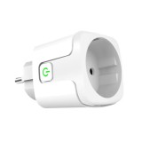 Priza inteligenta Tuya, Wi-Fi, 16A, 3680W, control aplicatie, monitorizare consum, aplicatie de mobil Tuya Smart, Alexa si Google Assistant, alb, Oem