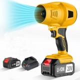 Cumpara ieftin Aspirator si suflanta de frunze, 2 in 1, incarcator rapid, pentru curatarea multiplelor locuri, galben