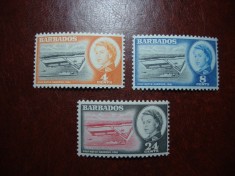 BARBADOS 1961 ELISABETA II SERIE MNH